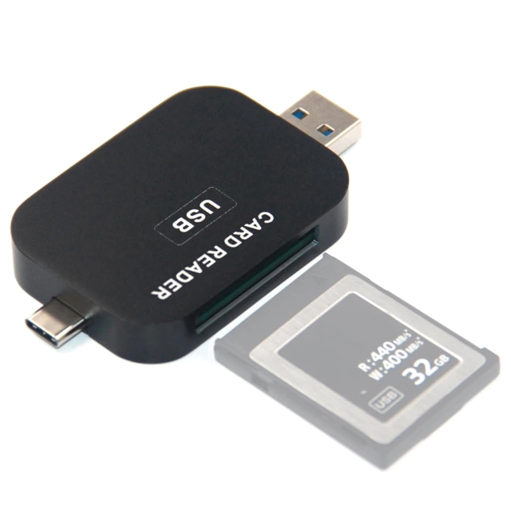 Lecteur de cartes XQD Type-C/USB3.0/2 en 1 Lecteur de cartes portable haute vitesse 500 Mbps