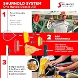 Shurhold Deluxe Water Sprite Chamois Mop - High-Absorbent PVA Drying Mop with 2 7/8" Strips, Resists Mold & Mildew for Fast, Streak-Free Drying