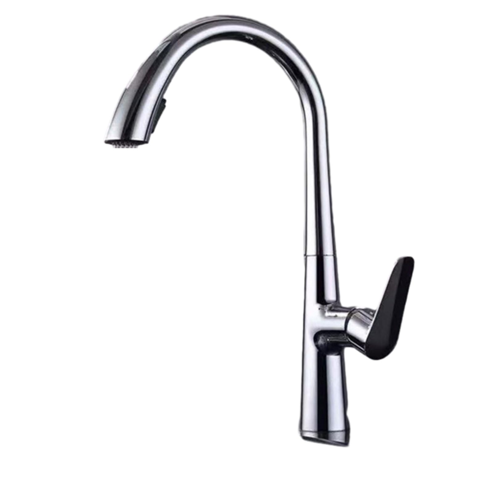 ZYCHSJXA Kitchen Faucet Sink Hot and Cold Double Water Hidden Household Pull-Out Electroplating