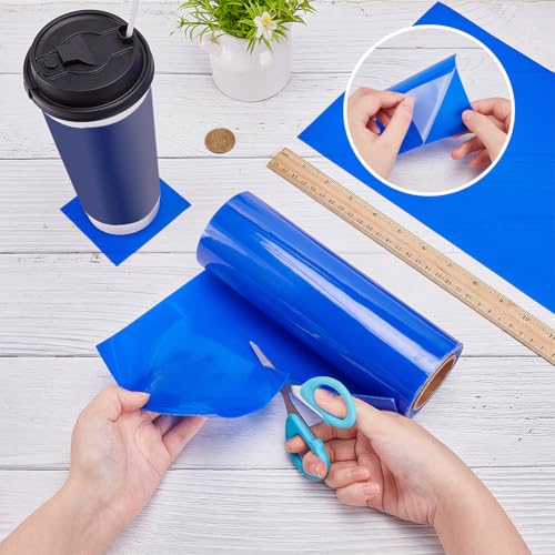 OLYCRAFT rutschfeste Materialrolle 2 m X 20cm Blaue Silikonrolle Zuschneidbar rutschfeste Matte Rutschfester Gummi Bodenschutz Für Backschubladen Basteltheken Esshilfen Schubladen