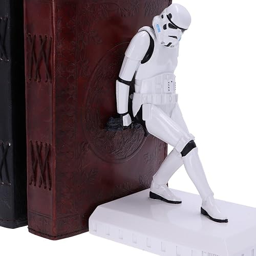 Miniatura 6 de Nemesis Now Figuritas de sujetalibros originales de Stormtrooper con licencia oficial, 7.3in, color blanco