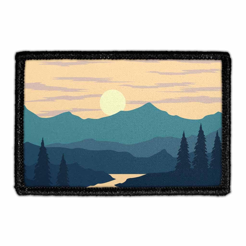 Sunrise On The Mountains | Hook and Loop Attach for Hats, Jeans, Vest, Coat | 2x3 in | by Pull Patch