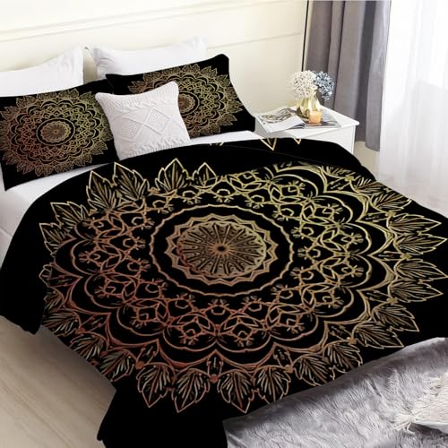 FamHarbor Juego de edredón individual de flores de 7,5 tog, estilo moderno, reversible, sin funda, suave y cómodo, para todas las estaciones (135 x 200 cm) con 2 fundas de almohada B228