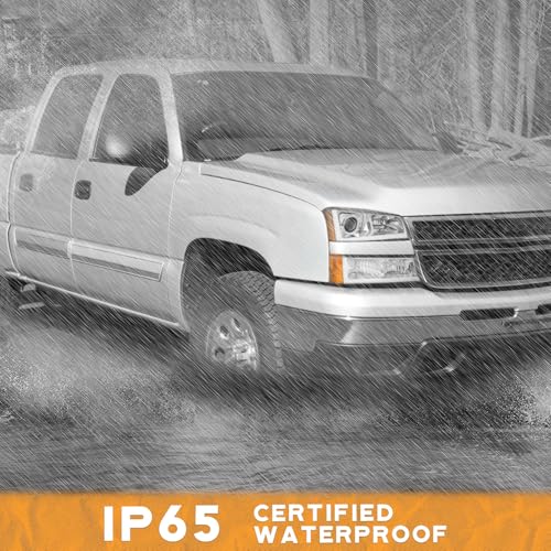 Image of WEELMOTO LED DRL Headlights For 2003-2007 Chevy Silverado 1500 /2500 /3500 /1500HD /2500HD, For 03 04 2005 2006 Chevy Avalanche 1500 /2500 Pickup, Chrome Housing Clear Lens w /Projector L+R Side
