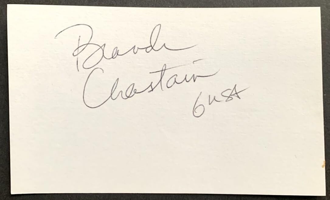 Brandi Chastain Team USA World Cup Soccer HOF Autograph Signed 3x5 Index Card