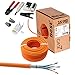 Produktbild SatShop-Ft 100m CAT 7 Verlegekabel Netzwerkkabel CAT.7 + Crimpzange RJ45 Zange + Kabelmesser + 20x Netzwerkstecker Netzwerk Stecker LAN Halogenfrei Installationskabel CAT7 Kupfer Kabel Netzwerk