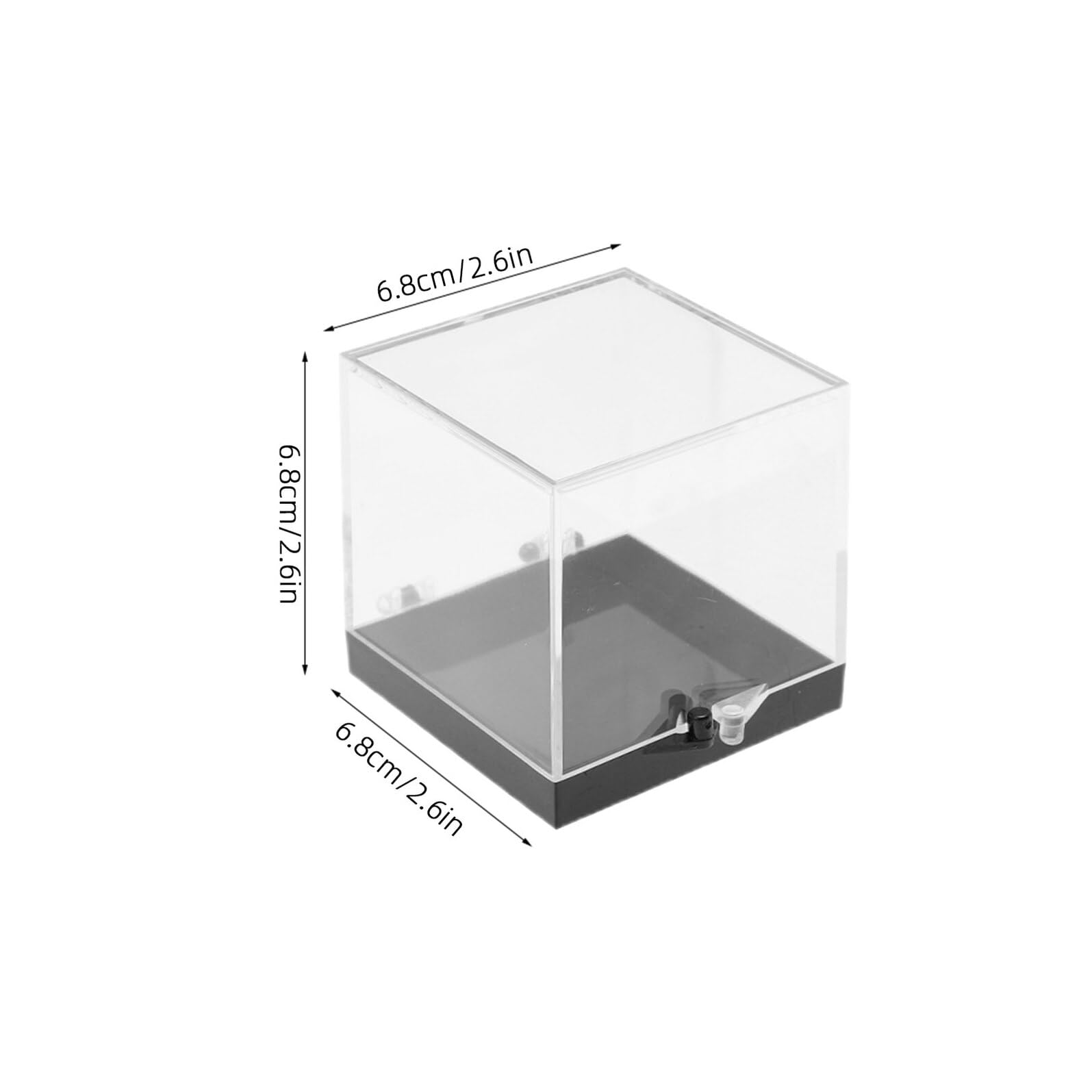 VALICLUD Boîte de Présentation Carrée en Plastique pour Minéraux 8pcs Légère et Résistante à l'abrasion pour Bureau et Rangement D'échantillons Précieux
