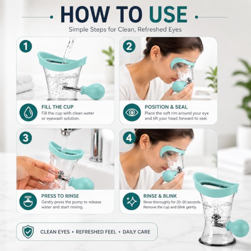 Image of TRICSTER Eye Wash Cup, Reusable Rinse Cup for Travel (Pack of 1)