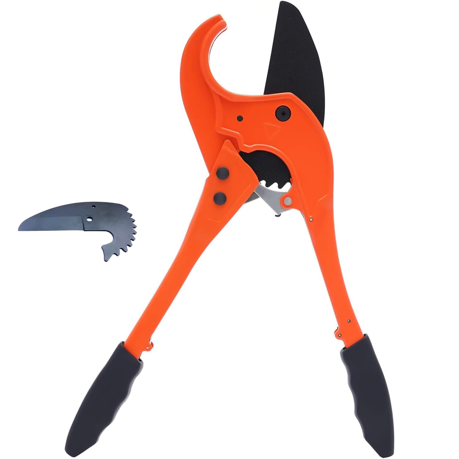 Pesado Carraca Cortatubos, PEX PVC PPR Cortatubos, 20-75mm Tubo Cortatubos con Cuchillas Reemplazables para Trabajos Domésticos Y Fontanero Red,1