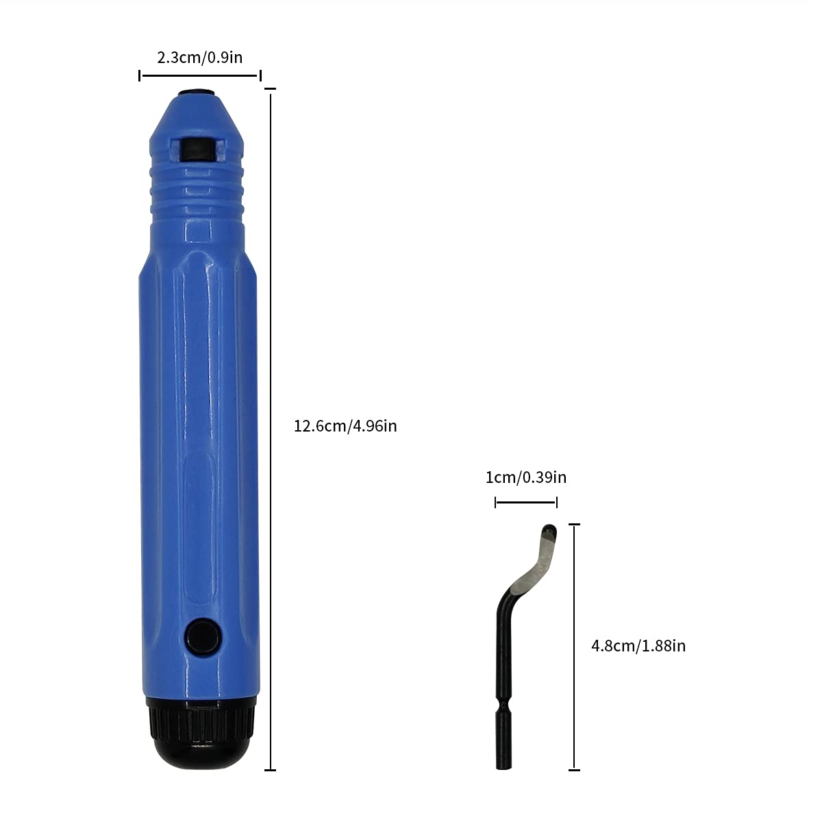 Deburring Tool Kit, a Anti-Slip Handle and Pack of 10 BS1010 Deburring Blades, for Wood, Metal, Plastic, Aluminum, Copper and Steel