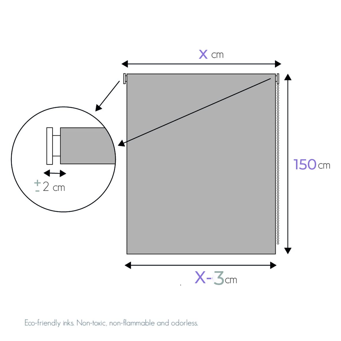 Image secondaire de Lot de 2 Stores Enrouleurs Translucides Orchidée - Blindecor 40x150 cm