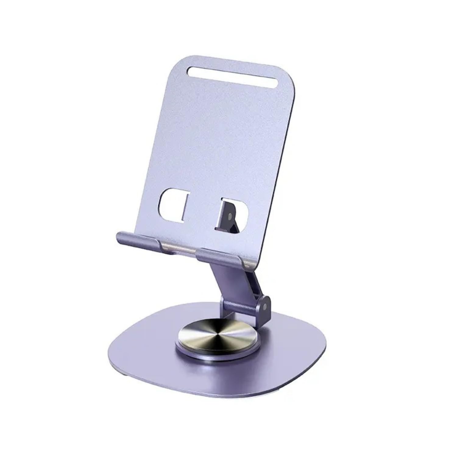 Air slide 360° Rotation, Foldable Design Mobile Stand with Stable Metalic Round Base, Multiple Height & Angle adjustments Compatible with Smartphones, Tablets, Kindles & iPad (Twistand 360, Black)-image-20