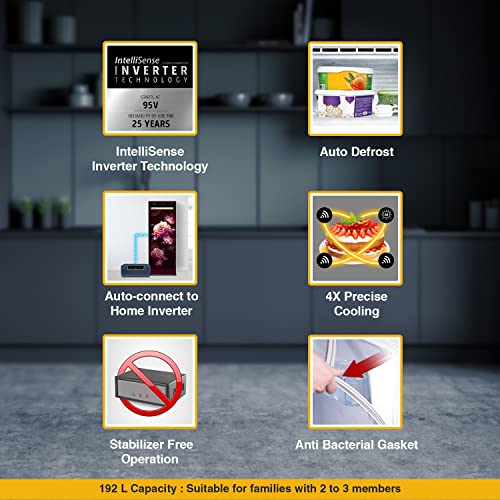 Image of Whirlpool 192 L 3 Star VMPRO Inverter Direct-Cool Single Door Refrigerator (215 VMPRO ROY 3S INV Wine Dafne-Z, Auto Defrost Technology, 2023 Model)