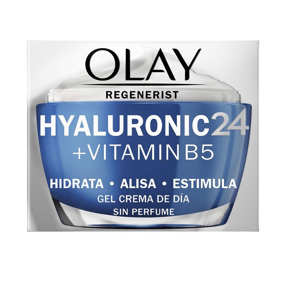 Olay Hyaluronic 24 + Vitamina B5, Gel Crema De Día Hidratante Con Ácido Hialurónico, Para Una Piel Visiblemente Sana, 50 ml