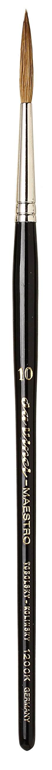 da Vinci Watercolor Series 1200k Maestro Paint Brush, Medium Needle Liner/Rigger Kolinsky Red Sable, Size 10 (1200K-10)