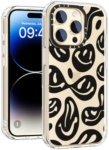 STARVIP Wildflower Phone Case for iPhone 14 Pro Max Cute Trendy Aesthetic Floral Design for Women & Girls - Military-Grade Drop Protection - Clear Hard Shell Protective Cover - Cute Elf