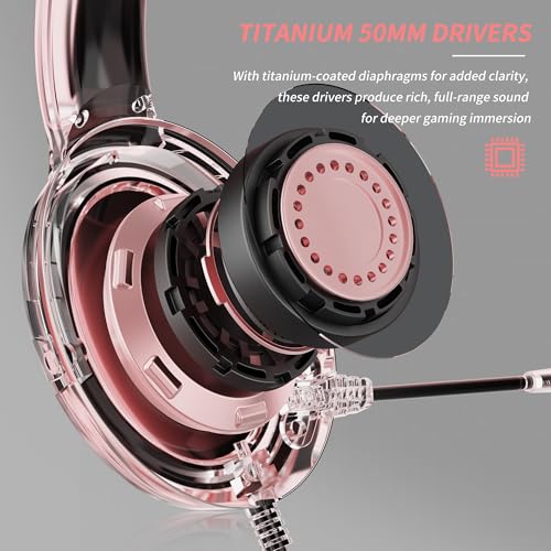 BINNUNE ゲーミングヘッドセット Ps5 ヘッドセット 3.5mm有線 xboxヘッドセット マイク付き ミュート機能付き ゲーミングヘッドホン 50MMドライバー低遅延 軽量 ノイズキャンセリング マイク FPS ゲーム用 ヘッドフォン PC Ps5 Ps4 xbox switch対応