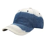 BINGHONG3 Nischenverstellbare Pato Zunge Hut Sportdeckel Gewaschene Denim Basebkappe Gebgeboe Make Must-Have für täglichen Verschleiß-Mütze Sommer Frauen Männer Männer, azul