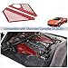 Engine Bay Panel Cover Compatible with Chevrolet Corvette C8 Stingray 2020-2024, Aluminum Engine Compartment Left Right Engine Case Guard Protector Accessories, Not for E-ray Version(Inclined Hole)