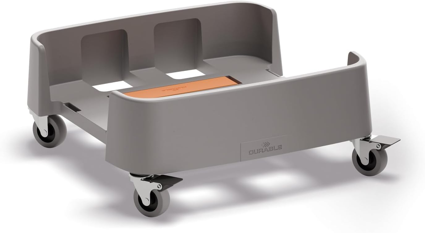 Durable DURABIN® 334137 - Carrito para cubo de basura (90 L, polipropileno reciclado), color grafito