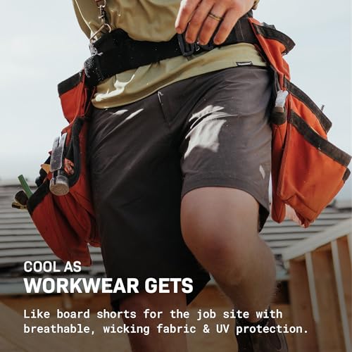 TRUEWERK Men's Workwear Cloud Shorts - Men's Workwear Shorts, Breathable, Moisture Wicking, Technical Work Utility Shorts2