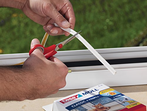 Tesa 05393-00111-00 Gummidichtung für Fenster und Türen, D-Profil, Braun