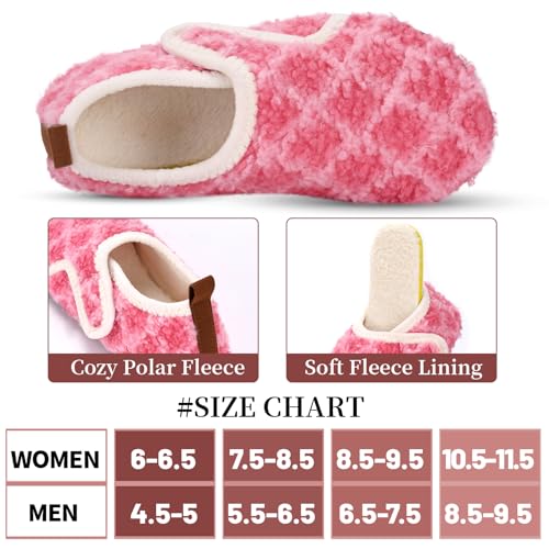 Image of Ibeauti Women Mens House Slippers Lightweight Comfy Barefoot Slipper Socks Rubber Sole House Shoes for Indoor /Outdoor Bedroom Travel