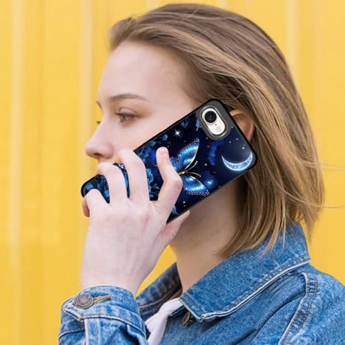 Vobber for iPhone 16e Case,Slim Anti-Scratch Architecture TPU Shockproof Protective Case Cover for iPhone 16e 6.1 inch 2025,Butterfly Flower Moon - image 6