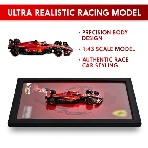 Image of CodersParadise 3D F1 Racing Wall Art Frame - SF24 Inspired Red Open Wheel Formula Race Car Model Display - Motorsport Decor for Bedroom Office Garage Man Cave - Racing Gift for Men, Car Enthusiasts & Formula Fans Collectible