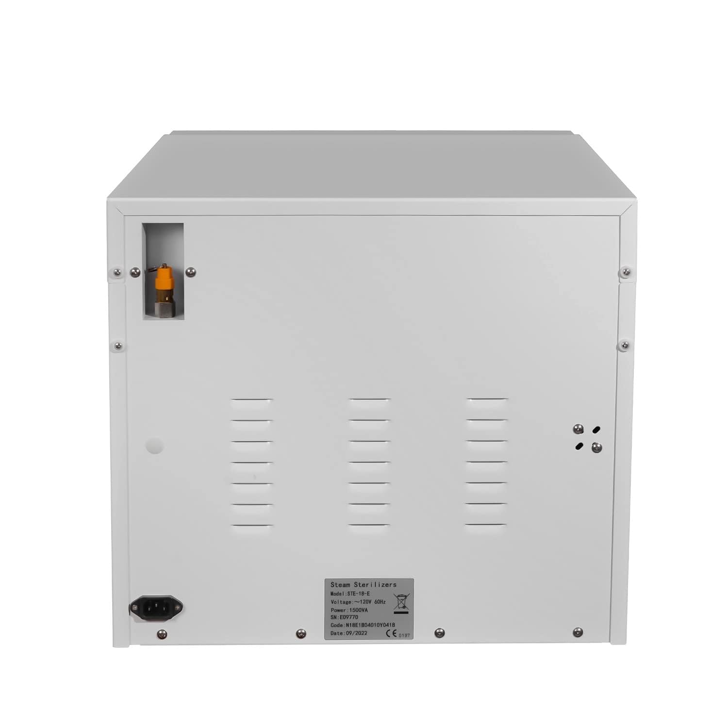 Esterilizador de autoclave de vapor de 18 litros con función de secado, 1100 W 304 # de acero inoxidable, equipo de laboratorio automático con pantalla LCD