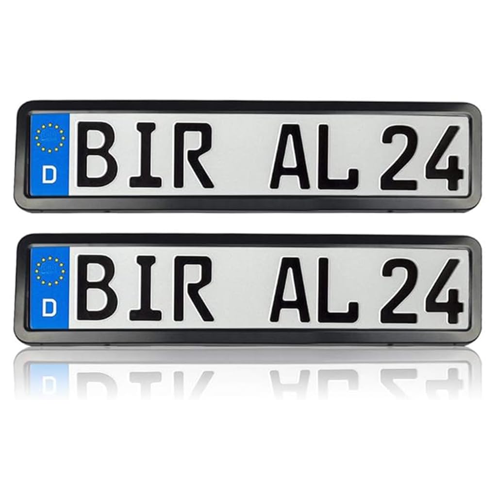 Lot de 2 Supports de Plaque d'immatriculation compatibles avec Audi A6 Berline MK C6 2004-2011. Cadres de Support d'immatriculation, Accessoires de réglage visuel.