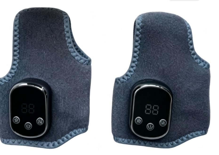 2 Artikel Fußmassagegerät mit Infrarot Wärme & Vibration 5 Wärmestufen | Tragbares Massagegerät für Füße zur Entspannung – Inklusive Aufbewahrungsbeutel