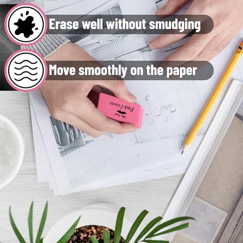 Image of Mr. Pen- Pink Pencil Eraser Bulk, 24 Pack | Large Latex Free Block Erasers for School, Office, Art Sketching, Homework, Exams, Clean Smudge-Free Correction