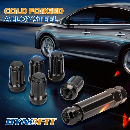 image for Dynofit M12x1.25 Black Lug Nuts Set for 350Z 370Z Altima Infinit Q50 Q