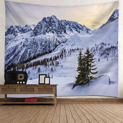Tapisserie décoration murale pour transformer une chambre sombre en un refuge de montagne
