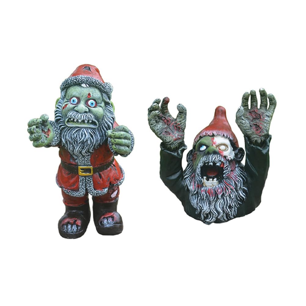 CTRLZS Halloween Horror Funny Statue Resin Outdoor Garden Courtyard Ornaments Dwarf Sculpture Courtyard Decoration Crafts