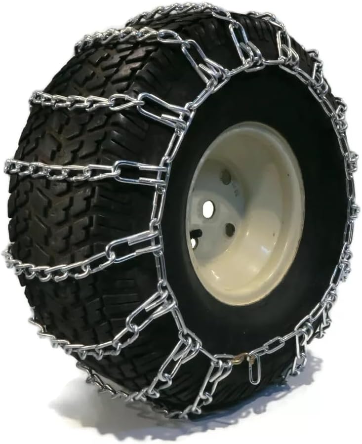 for Pair of 2 Link Tire Chains 22x10x8 for Cub Cadet Lawnmower & Snowblower, Thrower