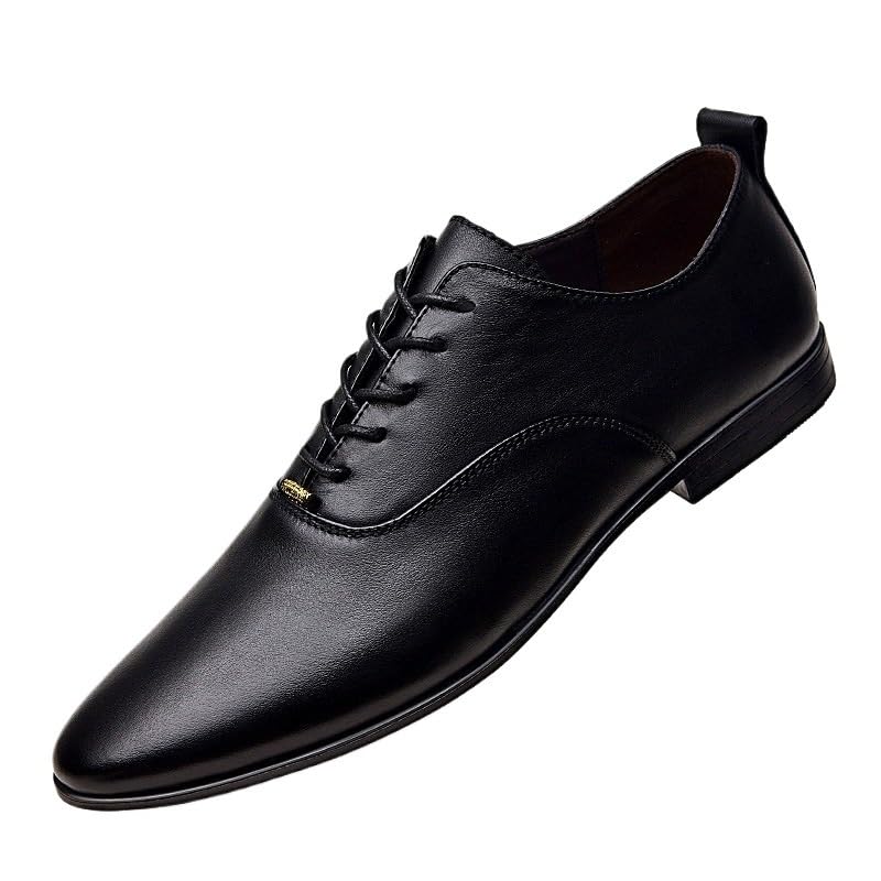 Men’s Pointed Toe Oxford Shoes Fashion Casual Dress Shoes Men Comfort Luxury Soft Gentleman Wedding Business Work Office Tuxedo Derby Shoes