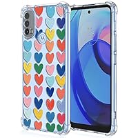 XINYEXIN Handyhülle Für Motorola Moto E40/E30/E20, Transparent Mit 3D-Blumen, Stoßfest