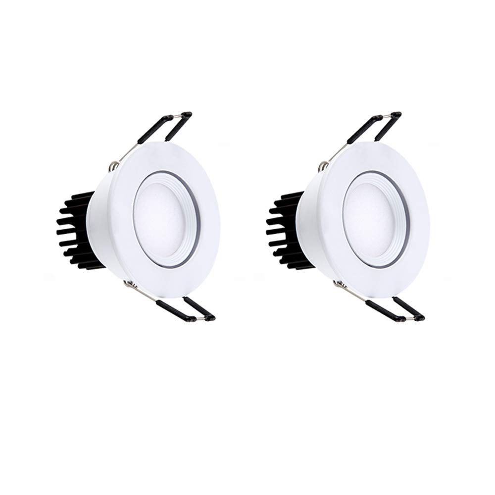 Faretti da Incasso a LED da 3 W per Cucina e Bagno Luce da soffitto 3000 K e 6000 K Diametro del Foro di Lavaggio 60 mm faretti Regolabili a Tenuta stagna,Luce Calda