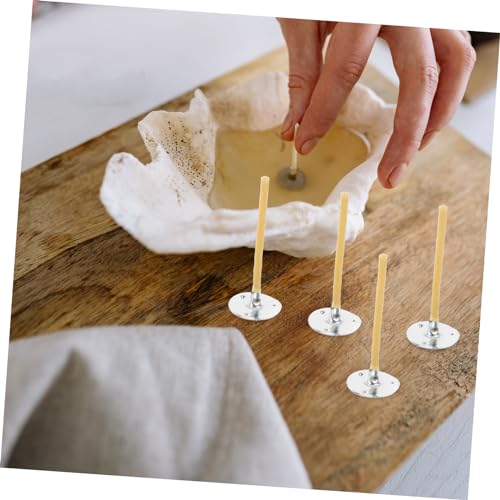100 mechas para velas recubiertas de cera de abejas natural miniatura 4