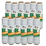 NEXUSWAY 18'' Stretch Film Wrap for Moving - Stretch Film Pallet Wrap Roll Heavy Duty 1000 feet 80 Gauge Industrial Strength up to 800% Stretch 20 Microns for Shipping Moving Furniture (Pack of 8)