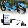 Yosoo Health Gear Écran LCD de Vélo électrique, 5 Broches 24V 36V 48V 60V Panneau de Commande D'affichage LCD de Vélo électrique étanche Universel pour Vélos électriques 31,8 22,2 Mm #3