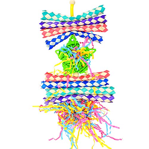 Bonka Bird Toys 1040 Foraging Star Forage Shredding Parrot Parrotlet Quaker Budgie African Grey