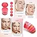 UCANBE 5 Colors Face Blusher Palette Waterproof Matte Long Lasting Lightweight Blush Powder Pink Coral Blushing Pallet with Brush Mirror Women Makeup Gift Set Kit