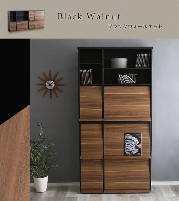 Amazon｜本棚 2個組セット ディスプレイラック シンプル 扉付 おしゃれ