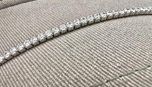 Sterling Silver S925 Cubic Zironica Tennis Bracelet - 7.5"4