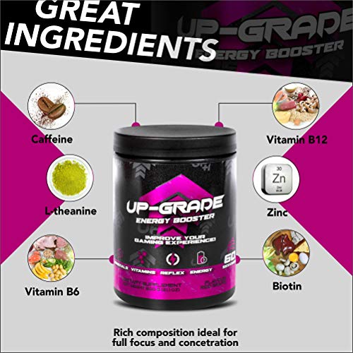 UP-GRADE - Energy Drink Pulver - Gaming Booster - Koffein Pulver voor meer Concentratie in e-Sport - 600 g 60 Servings… - Afbeelding 4