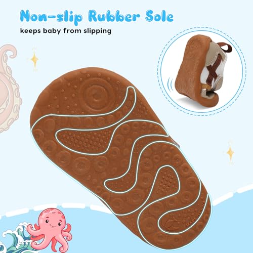 Image of Scurtain Baby Shoes Boy Girl First Walking Shoe Infant Crib Breathable Sneakers Lightweight Barefoot Shoes for Babies