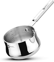 BERGNER BE Essentials Triply 14Cm(1.5L)Stainless Steel Coffee Warmer/Milk Warmer,Even & Faster Heating,Easy To Pour,Food Safe,Durable,Easy Cleaning,Induction Bottom & Gas Stove Ready,1.5 Liter